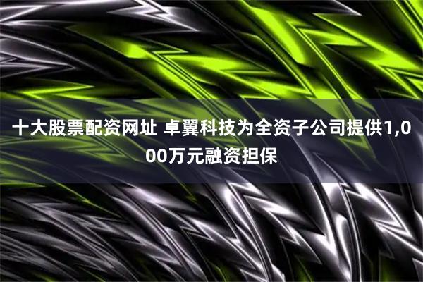 十大股票配资网址 卓翼科技为全资子公司提供1,000万元融资担保